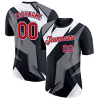 Custom Black Red-Royal 3D Esports Performance T-Shirt