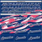 Custom US Navy Blue Navy-Neon Pink 3D Esports Performance T-Shirt