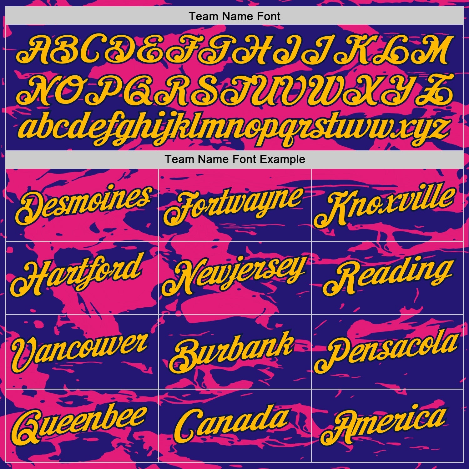 Custom Dark Purple Gold Hot Pink-Navy 3D Esports Performance T-Shirt