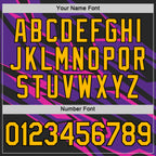 Custom Black Gold Purple-Deep Pink 3D Esports Performance T-Shirt