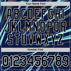 Custom Navy Black Ice Blue-Steel Gray 3D Esports Performance T-Shirt