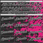 Custom Black Hot Pink-White 3D Esports Performance T-Shirt