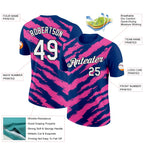 Custom US Navy Blue Pink-Black 3D Esports Performance T-Shirt