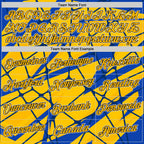 Custom Thunder Blue Gold-Black 3D Esports Performance T-Shirt