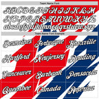 Custom White Fire Red US Navy Blue-Black 3D Esports Performance T-Shirt