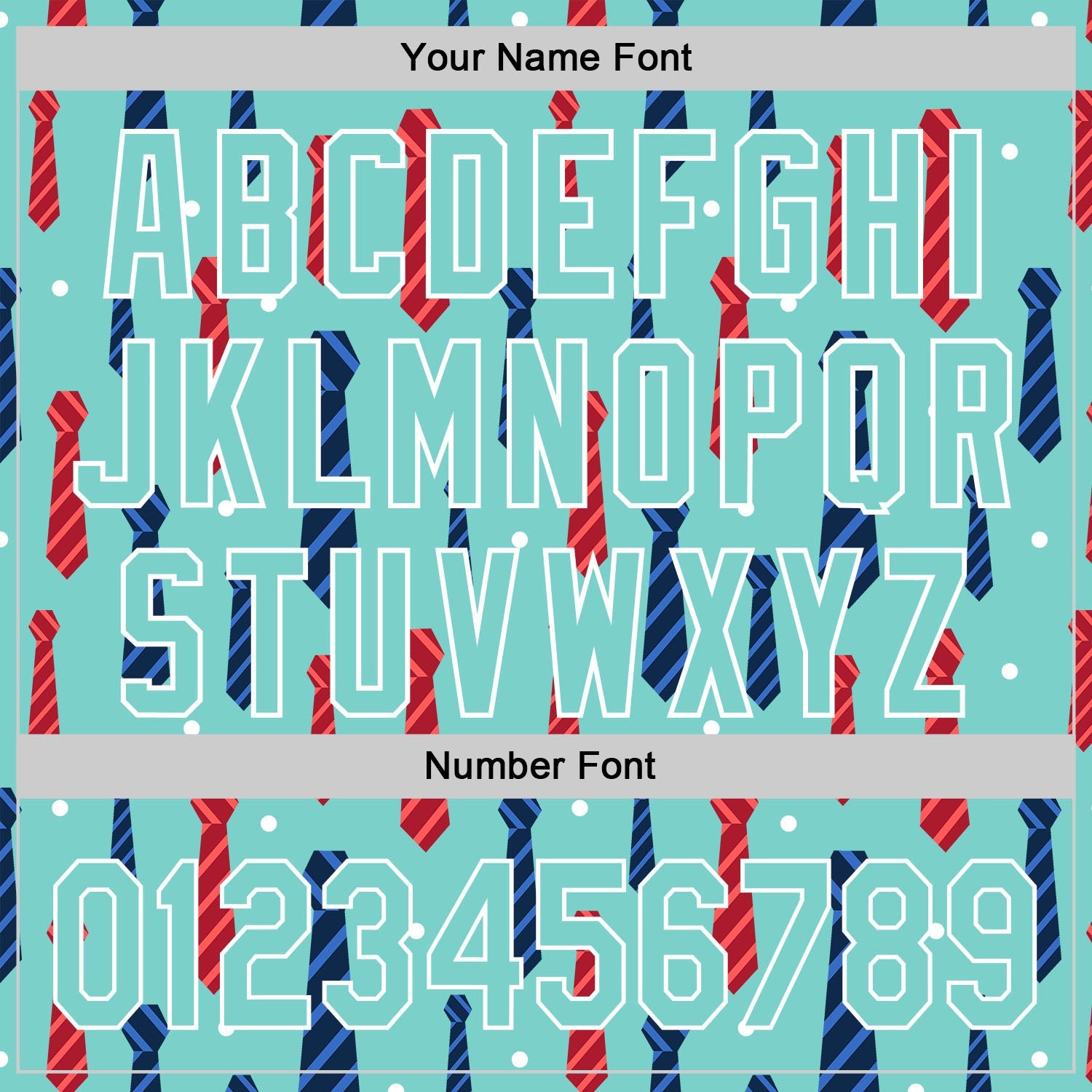 Custom Ice Blue White 3D Pattern Design Father's Day Tie Authentic Baseball Jersey