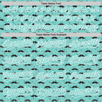 Custom Ice Blue White 3D Pattern Design Father's Day Mustache Authentic Baseball Jersey