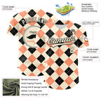 Custom Cream Black 3D Pattern Design Father's Day Mustache Authentic Baseball Jersey