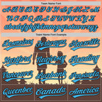 Custom Medium Pink Sky Blue-Black 3D Pattern Design Father's Day Family Love Authentic Baseball Jersey