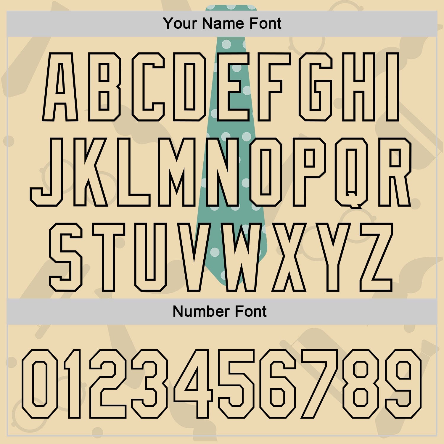 Custom Cream Black 3D Pattern Design Father's Day Tie Authentic Baseball Jersey