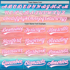 Custom Sky Blue White-Pink 3D Pattern Design Mother's Day Love Authentic Baseball Jersey