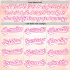 Custom Cream White-Pink 3D Pattern Design Mother's Day Family Love Authentic Baseball Jersey