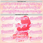 Custom Cream White-Pink 3D Pattern Design Mother's Day Family Love Authentic Baseball Jersey