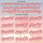 Custom Light Pink White-Red 3D Pattern Design Mother's Day Family Love Authentic Baseball Jersey