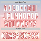 Custom Light Pink White-Red 3D Pattern Design Mother's Day Family Love Authentic Baseball Jersey