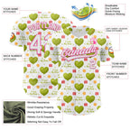 Custom White Pink 3D Pattern Design Mother's Day Love Authentic Baseball Jersey