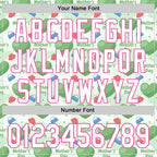 Custom Green White-Pink 3D Pattern Design Mother's Day Love Authentic Baseball Jersey