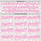 Custom White Pink 3D Pattern Design Mother's Day Love Authentic Baseball Jersey
