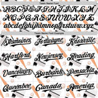 Custom White Black Comic Doodle Ballgame 3D Pattern Design Authentic Baseball Jersey