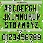 Custom Aurora Green Black-White Comic Doodle Ballgame 3D Pattern Design Authentic Baseball Jersey