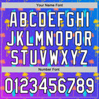 Custom Purple White-Black 3D Hawaii Tropical Palm Tree Authentic Baseball Jersey