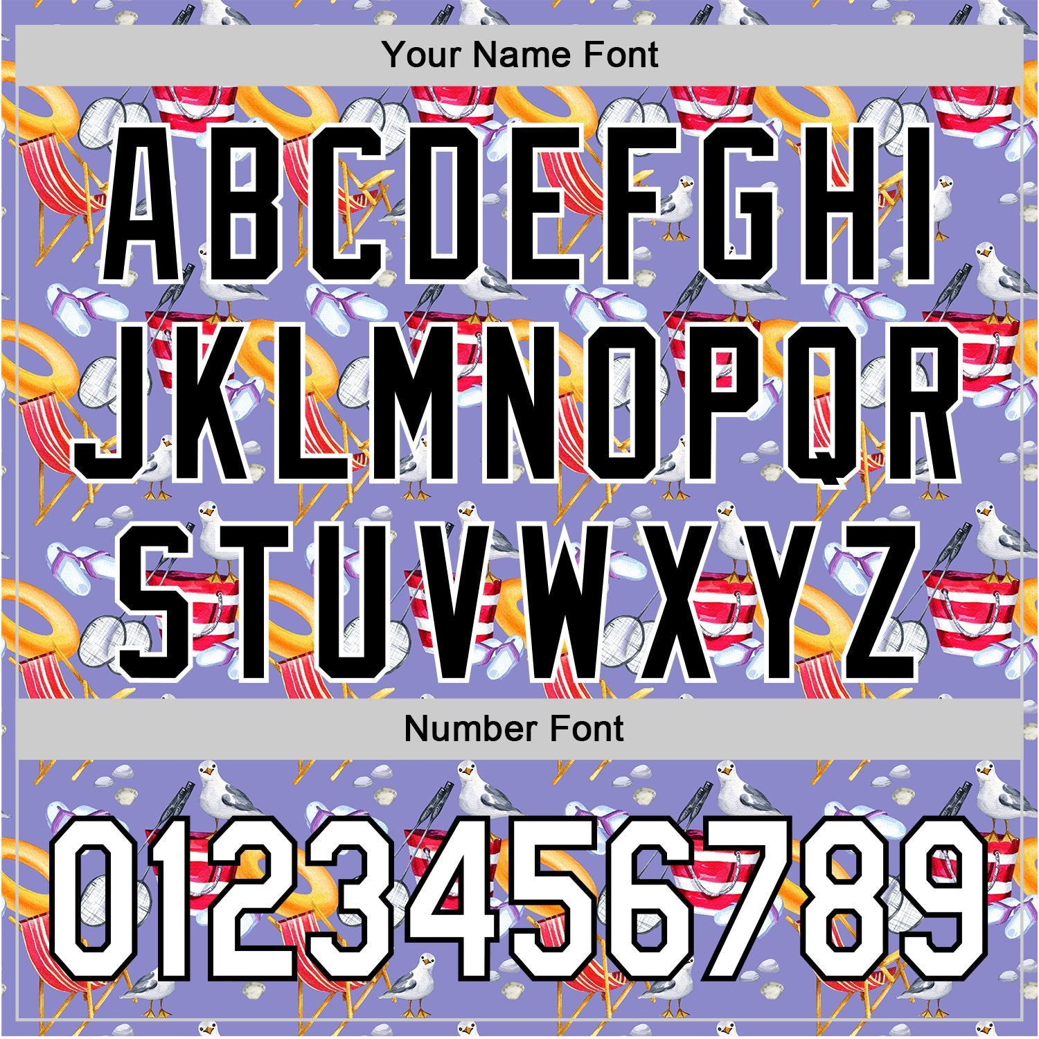 Custom Light Purple White-Black 3D Hawaii Beach Seabird Authentic Baseball Jersey