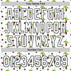 Custom White Black 3D Hawaii Tropical Palm Tree Authentic Baseball Jersey