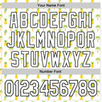 Custom White Black 3D Hawaii Tropical Palm Tree And Fruit Pineapple Authentic Baseball Jersey