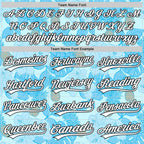 Custom Ice Blue White-Black 3D Hawaii Tropical Palm Leaves And Fruit Pineapple Authentic Baseball Jersey