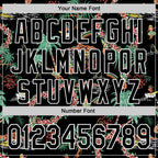 Custom Black White 3D Hawaii Island Tropical Palm Tree And Flower Authentic Baseball Jersey