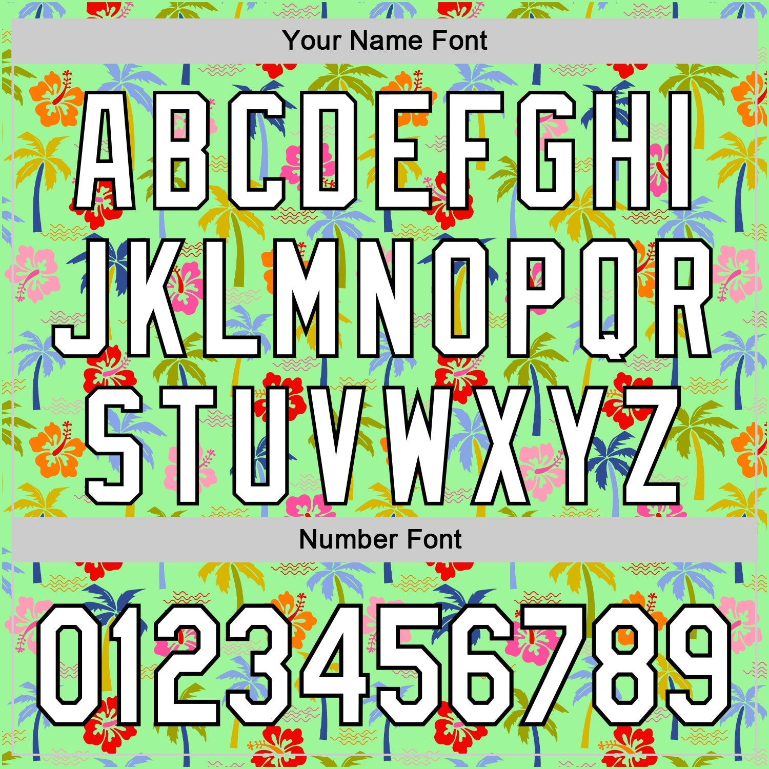 Custom Pea Green White-Black 3D Hawaii Tropical Palm Tree And Flower Authentic Baseball Jersey