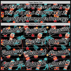 Custom Black White 3D Hawaii Tropical Palm Tree Flower And Tiki Mask Authentic Baseball Jersey