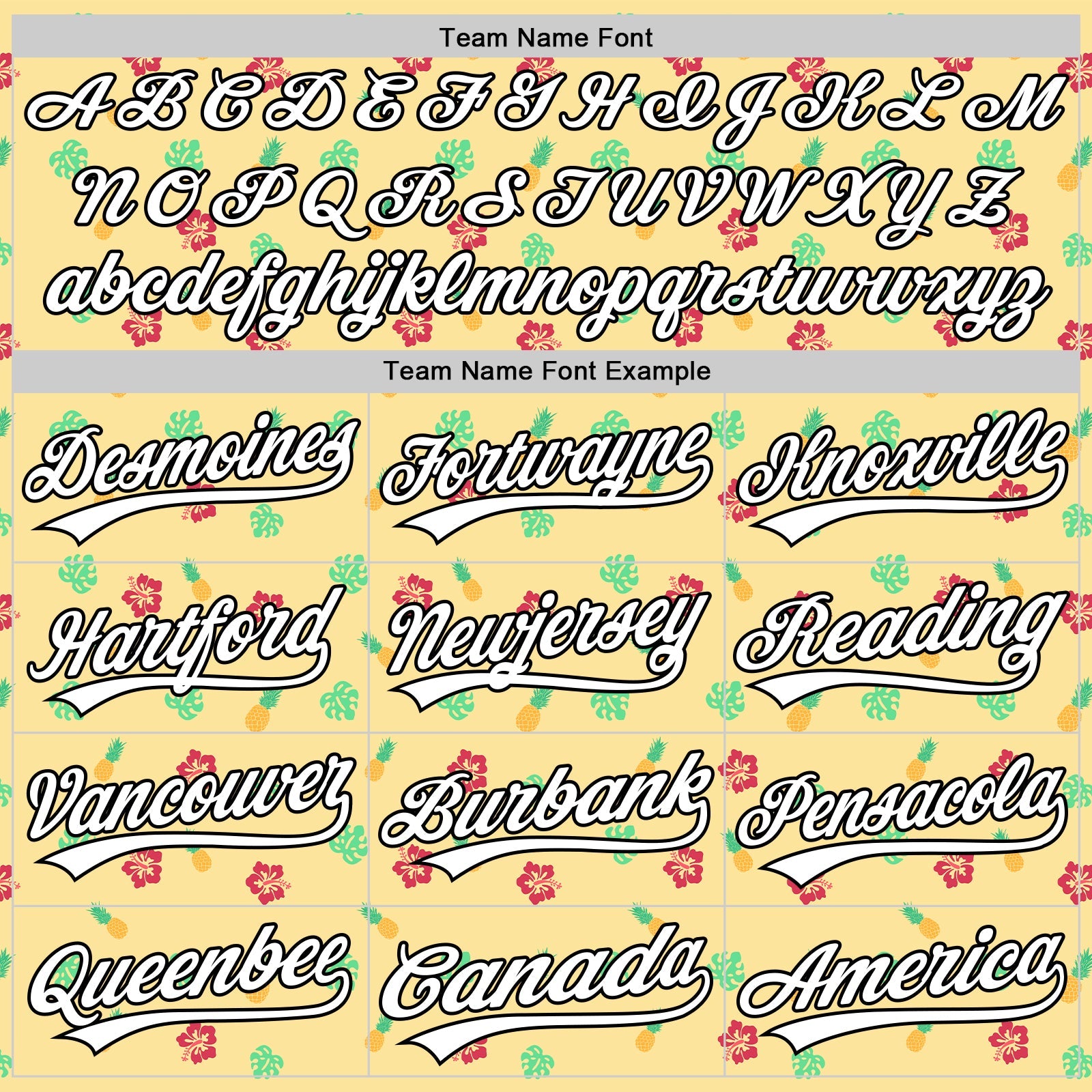 Custom Yellow White-Black 3D Hawaii Tropical Palm Leaves And Fruit Pineapple Authentic Baseball Jersey