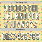 Custom Yellow White-Black 3D Hawaii Tropical Palm Leaves And Fruit Pineapple Authentic Baseball Jersey