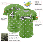 Custom Green White-Black 3D Hawaii Fruit Lemon Authentic Baseball Jersey