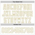 Custom White Old Gold 3D Pattern Design Mother's Day Family Love Authentic Baseball Jersey