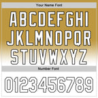 Custom Old Gold White-Black 3D Pattern Design Gradient Mother's Day Flower Authentic Baseball Jersey