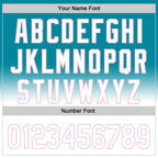 Custom Teal White-Light Pink 3D Pattern Design Gradient Mother's Day Love And Flower Authentic Baseball Jersey