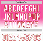 Custom Pink White-Red 3D Pattern Design Gradient Mother's Day Family Love Authentic Baseball Jersey