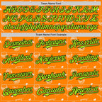 Custom Bay Orange Neon Green-Black 3D Pattern Design Foodie Fast Food Burger Authentic Baseball Jersey