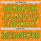 Custom Bay Orange Neon Green-Black 3D Pattern Design Foodie Fast Food Burger Authentic Baseball Jersey