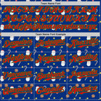 Custom Royal Fire Red-Grass Green 3D Pattern Design Christmas Foodie Food Snack Chocolate Cookie Candy Cane Authentic Baseball Jersey