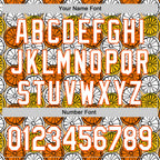 Custom Gold White-Orange 3D Pattern Design Foodie Food Fruit Orange Authentic Baseball Jersey