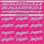Custom Hot Pink Ice Blue-Pink 3D Pattern Design Foodie Food Dessert Cake Authentic Baseball Jersey