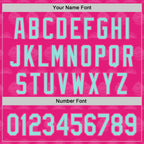 Custom Hot Pink Ice Blue-Pink 3D Pattern Design Foodie Food Dessert Cake Authentic Baseball Jersey