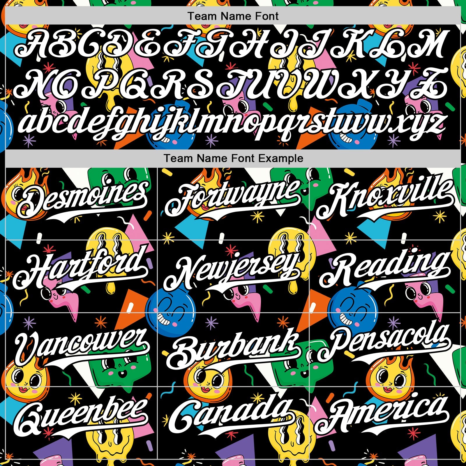 Custom Black White 3D Pattern Design Funny Cartoon Emoji Face Authentic Baseball Jersey