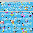 Custom Sky Blue White 3D Pattern Design Funny Cartoon Animal Authentic Baseball Jersey