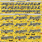 Custom Gold Black-White 3D Pattern Design Funny Cartoon Emoji Face Authentic Baseball Jersey