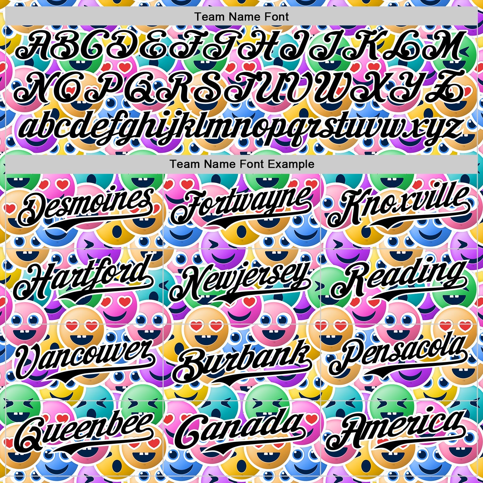 Custom White Black 3D Pattern Design Funny Cartoon Emoji Face Authentic Baseball Jersey