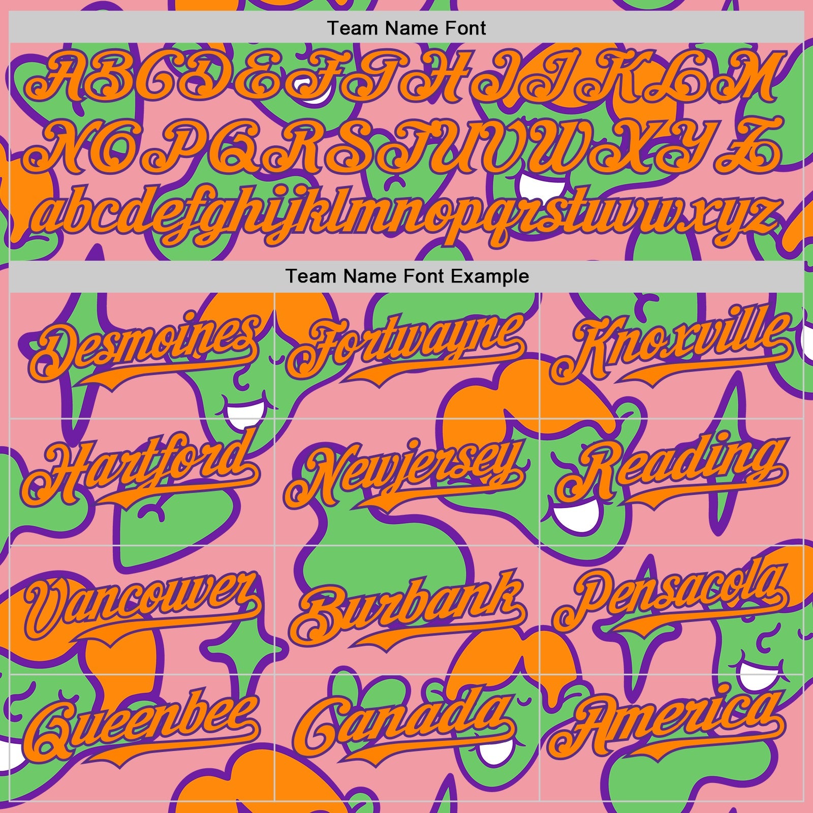 Custom Medium Pink Bay Orange-Purple 3D Pattern Design Funny Cartoon Kid Authentic Baseball Jersey